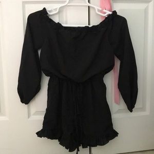 Off-Shoulder Long Sleeve Romper